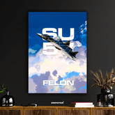 SU-57 Felon - Stealth Fighter Jet Poster